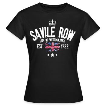 Savile Row Stadt Westminster - Frauen T-Shirt - Schwarz - Vorne - AI Model Female 172 dark (172cm)