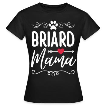 Briard Mama Briard Mom - Women's T-Shirt - black - Front - AI Model Female 172 dark (172cm)