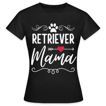 Retriever mama Retriever lover - Women's T-Shirt - black - Front - AI Model Female 172 dark (172cm)