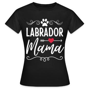 Labrador mama Labrador amoureux - T-shirt Femme - noir - Devant - AI Model Female 172 dark (172cm)