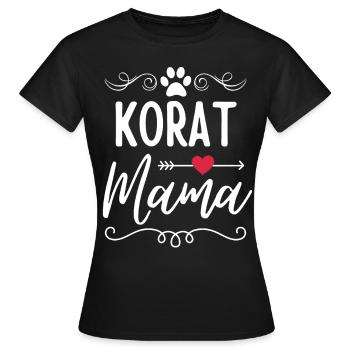 Korat Cat Mama Korat Maman - T-shirt Femme - noir - Devant - AI Model Female 172 dark (172cm)