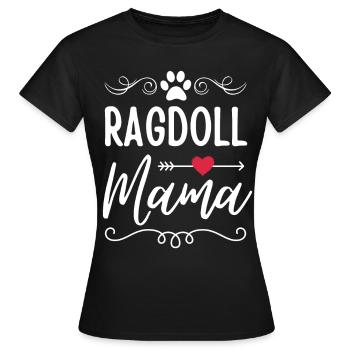 Ragdoll Katze Mama Ragdoll Mom - Frauen T-Shirt - Schwarz - Vorne - AI Model Female 172 dark (172cm)
