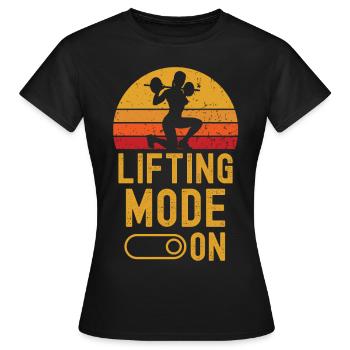 Lifting Mode on retro vintage - Frauen T-Shirt - Schwarz - Vorne - AI Model Female 172 dark (172cm)