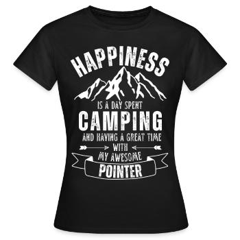 Camping and Pointer - Women's T-Shirt - black - Front - AI Model Female 172 dark (172cm)