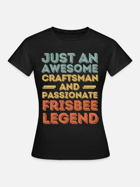 Handwerker Frisbee retro - Frauen T-Shirt - Schwarz