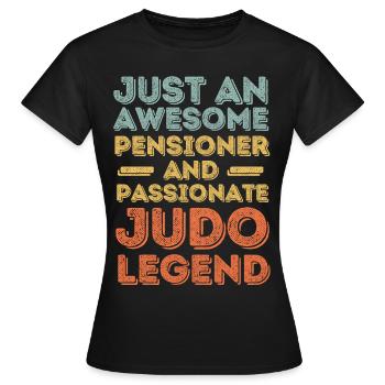 Pensioner Judo retro - Women's T-Shirt - black - Front - AI Model Female 172 dark (172cm)