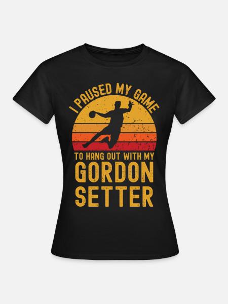 Handball und Gordon-Setter - Frauen T-Shirt - Schwarz