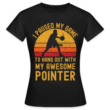 Basketball and Pointer - Women's T-Shirt - black - Front - AI Model Female 172 dark (172cm)