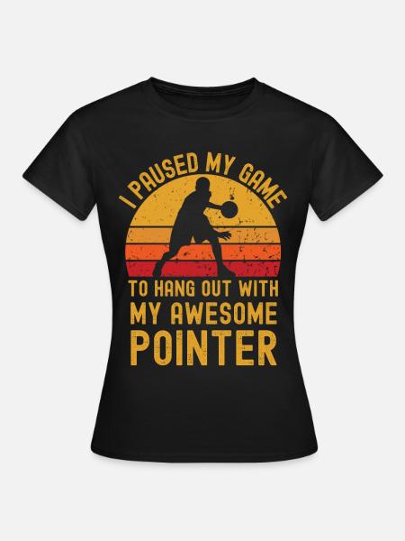 Basketball und Pointer - Frauen T-Shirt - Schwarz