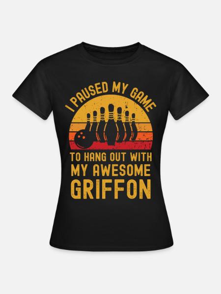Bowling und Griffon - Frauen T-Shirt - Schwarz