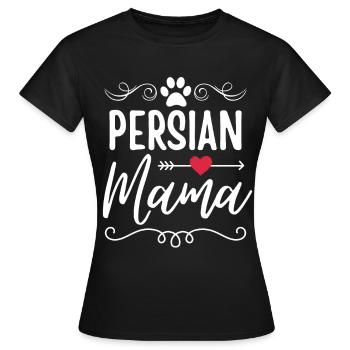 Perser Katze Mama - Frauen T-Shirt - Schwarz - Vorne - AI Model Female 172 dark (172cm)
