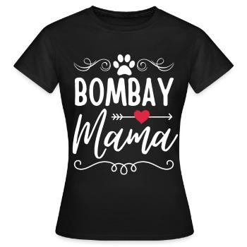 Bombay Cat Mama - T-shirt Femme - noir - Devant - AI Model Female 172 dark (172cm)