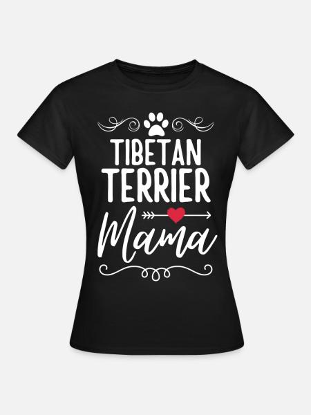 Tibet Terrier Mama - Frauen T-Shirt - Schwarz