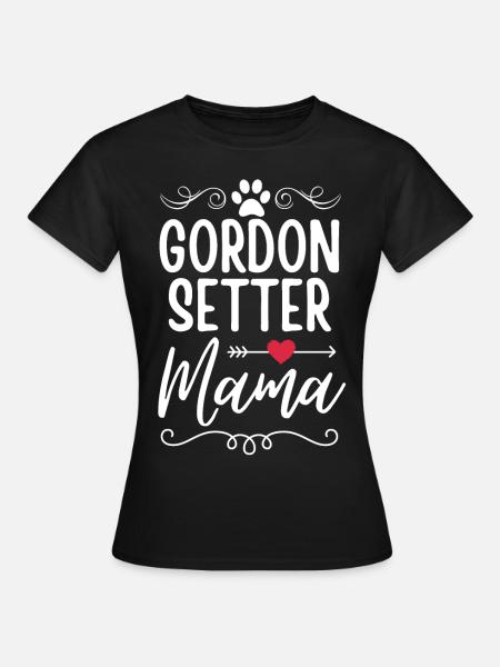 Gordon-Setter Mama - Frauen T-Shirt - Schwarz
