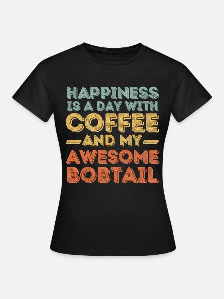 Bobtail Kaffee Hund Cafe - Frauen T-Shirt - Schwarz
