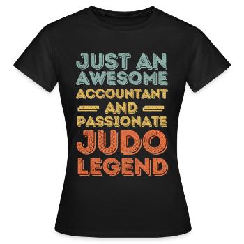 Accountant Judo retro - Women's T-Shirt - black - Front - AI Model Female 172 dark (172cm)
