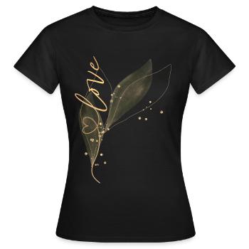 Love - Frauen T-Shirt - Schwarz - Vorne - AI Model Female 172 dark (172cm)