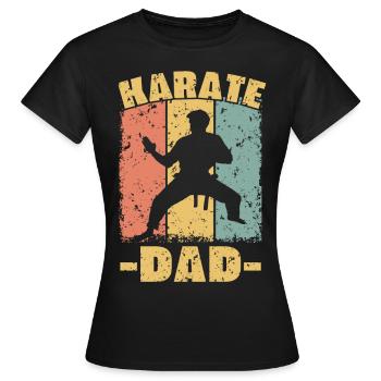 Karate dad retro - Women's T-Shirt - black - Front - AI Model Female 172 dark (172cm)