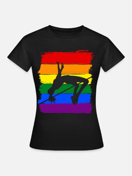 Frauen Hochspringen LGBT - Frauen T-Shirt - Schwarz