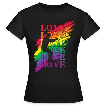 Wakeboard LGBT Pride - T-shirt Femme - noir - Devant - AI Model Female 172 dark (172cm)