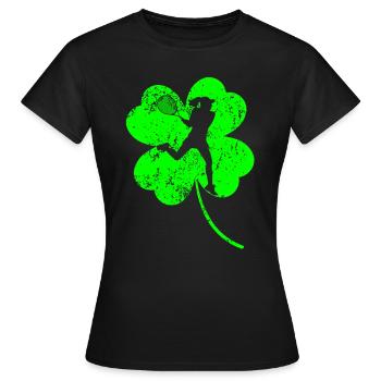 Tennis féminin Trèfle de la Saint-Patrick - T-shirt Femme - noir - Devant - AI Model Female 172 dark (172cm)