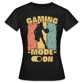 Basketball féminin rétro - T-shirt Femme - noir - Devant - AI Model Female 172 dark (172cm)