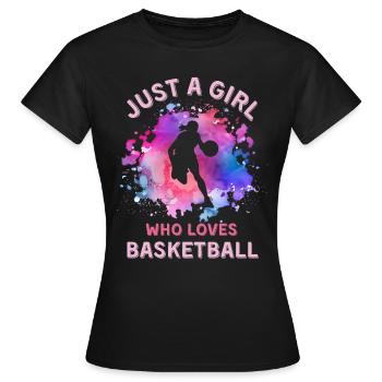Basketball féminin - T-shirt Femme - noir - Devant - AI Model Female 172 dark (172cm)