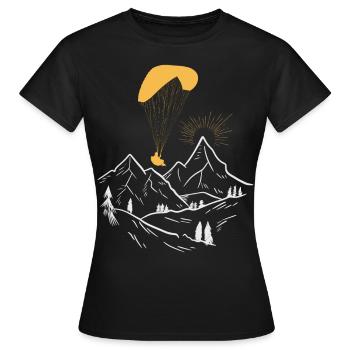 Gleitschirmfliegen - Frauen T-Shirt - Schwarz - Vorne - AI Model Female 172 dark (172cm)