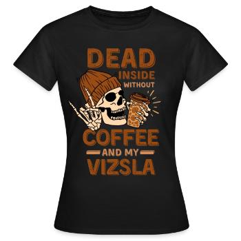 Amateur de café Vizsla - T-shirt Femme - noir - Devant - AI Model Female 172 dark (172cm)