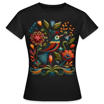 Birdie - T-shirt Femme - noir - Devant - AI Model Female 172 dark (172cm)