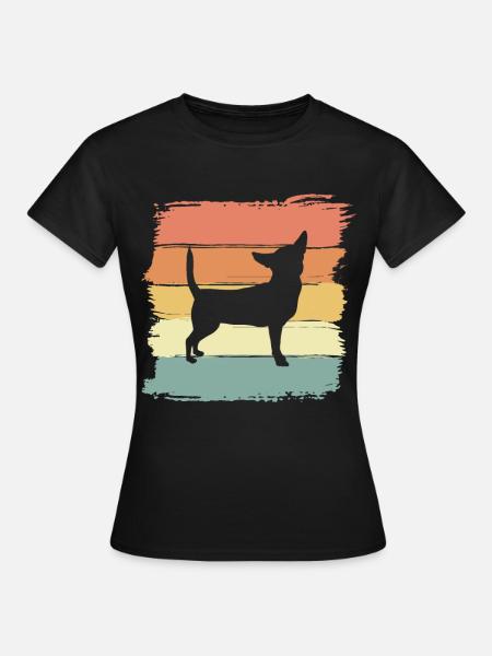 Chihuahua Retro - Frauen T-Shirt - Schwarz
