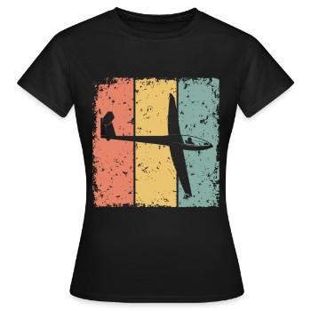 Gleiten im Retro - Frauen T-Shirt - Schwarz - Vorne - AI Model Female 172 dark (172cm)