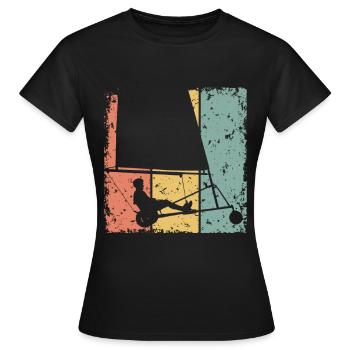 Sand-Yachting Retro - Frauen T-Shirt - Schwarz - Vorne - AI Model Female 172 dark (172cm)