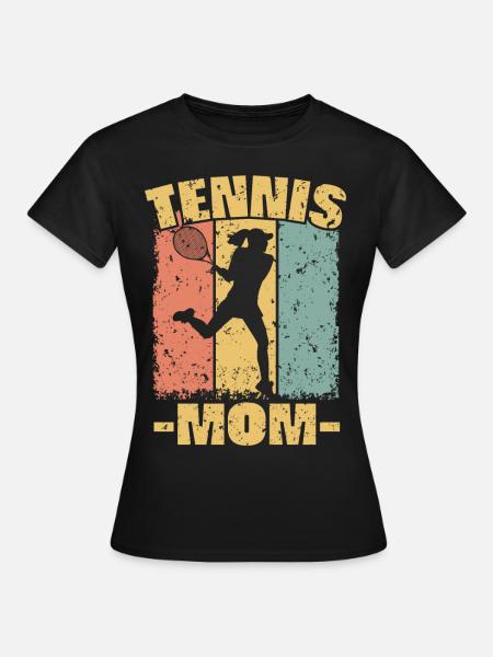 Tennis-Mutter - Frauen T-Shirt - Schwarz