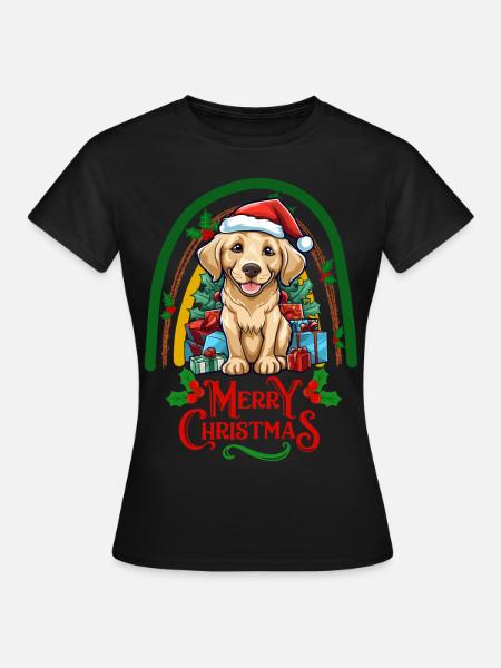 Labrador Weihnachten - Frauen T-Shirt - Schwarz