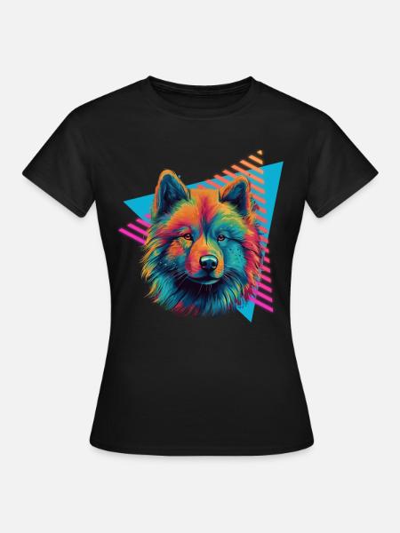 Styl Samoyed z lat 80. - Koszulka damska - czarny