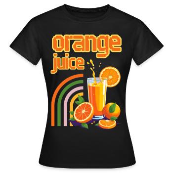 Jus d'orange - T-shirt Femme - noir - Devant - AI Model Female 172 dark (172cm)