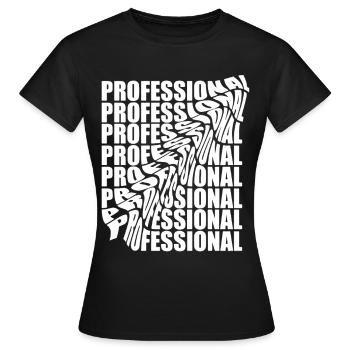 Professional - Women's T-Shirt - black - Front - AI Model Female 172 dark (172cm)