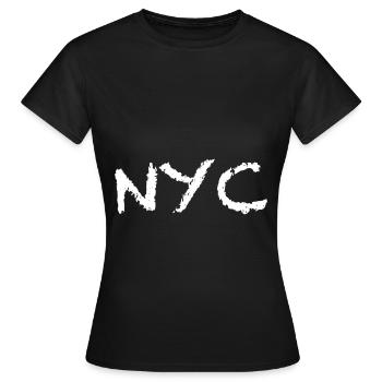 New York City, NYC - T-shirt Femme - noir - Devant - AI Model Female 172 dark (172cm)