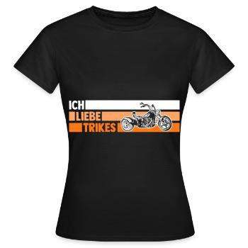 Motorrad Trike - Frauen T-Shirt - Schwarz - Vorne - AI Model Female 172 dark (172cm)