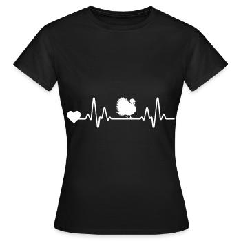 Turquie Heartbeat Turquie - T-shirt Femme - noir - Devant - AI Model Female 172 dark (172cm)