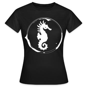 hippocampe - T-shirt Femme - noir - Devant - AI Model Female 172 dark (172cm)