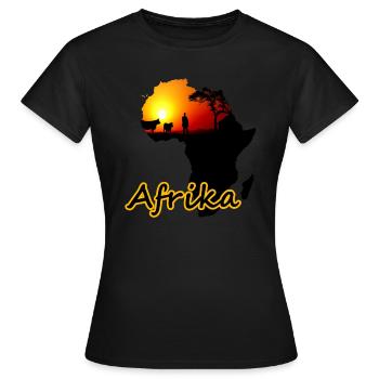 Afrique - T-shirt Femme - noir - Devant - AI Model Female 172 dark (172cm)