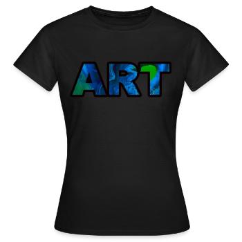 Art Art Lettering - T-shirt Femme - noir - Devant - AI Model Female 172 dark (172cm)