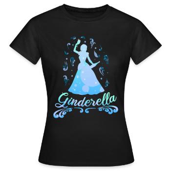 Ginderella - Soirée Bachelorette JGA Princess - T-shirt Femme - noir - Devant - AI Model Female 172 dark (172cm)