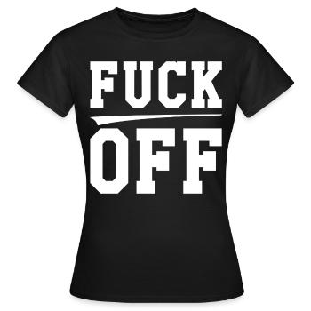 Fuck off - T-shirt Femme - noir - Devant - AI Model Female 172 dark (172cm)