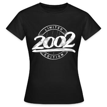 Limited Edition 20 Jahre Geburtstag Jahrgang 2002 - Frauen T-Shirt - Schwarz - Vorne - AI Model Female 172 dark (172cm)