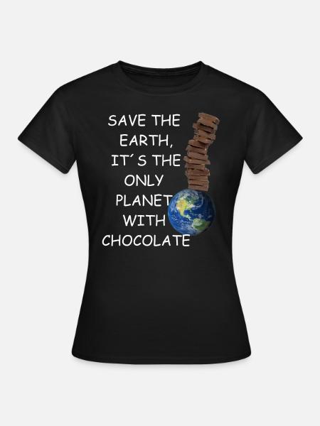 Rette die Erde - Frauen T-Shirt - Schwarz