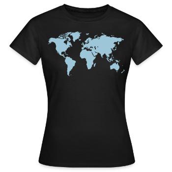 Map - Women's T-Shirt - black - Front - AI Model Female 172 dark (172cm)
