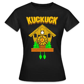 Coucou Horloge Coucou - T-shirt Femme - noir - Devant - AI Model Female 172 dark (172cm)